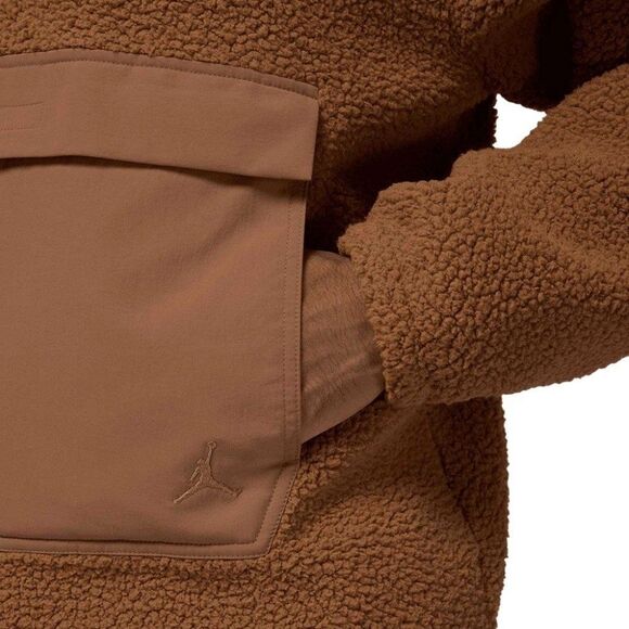 Air Jordan Flight Sherpa 1/2 Zip Pullover Hoodie Men's Size Large L FV7452-223 - Picture 5 of 13